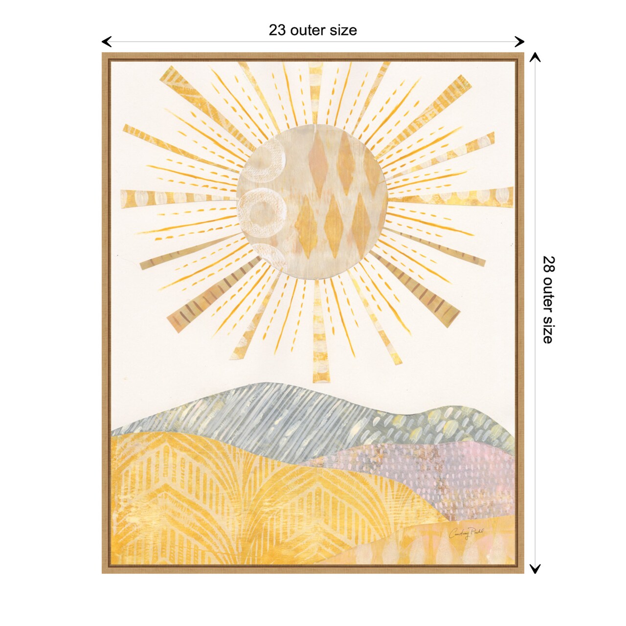 Boho Sunshine II by Courtney Prahl Canvas Wall Art Print Framed